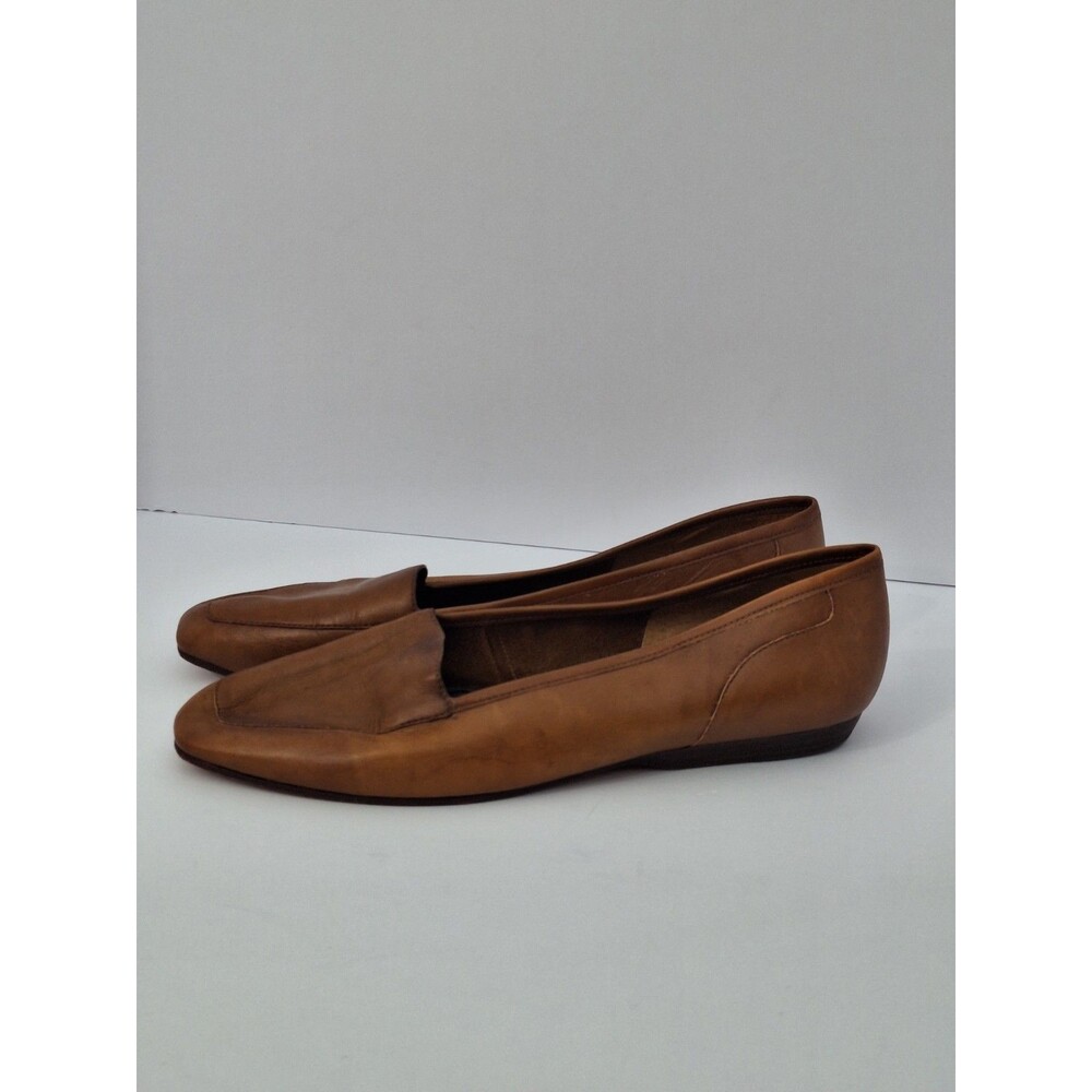 Enzo Angiolini Brown Leather Loafers Women's Sz 9M Slip On Made In Italy Luxury - Picture 3 of 12